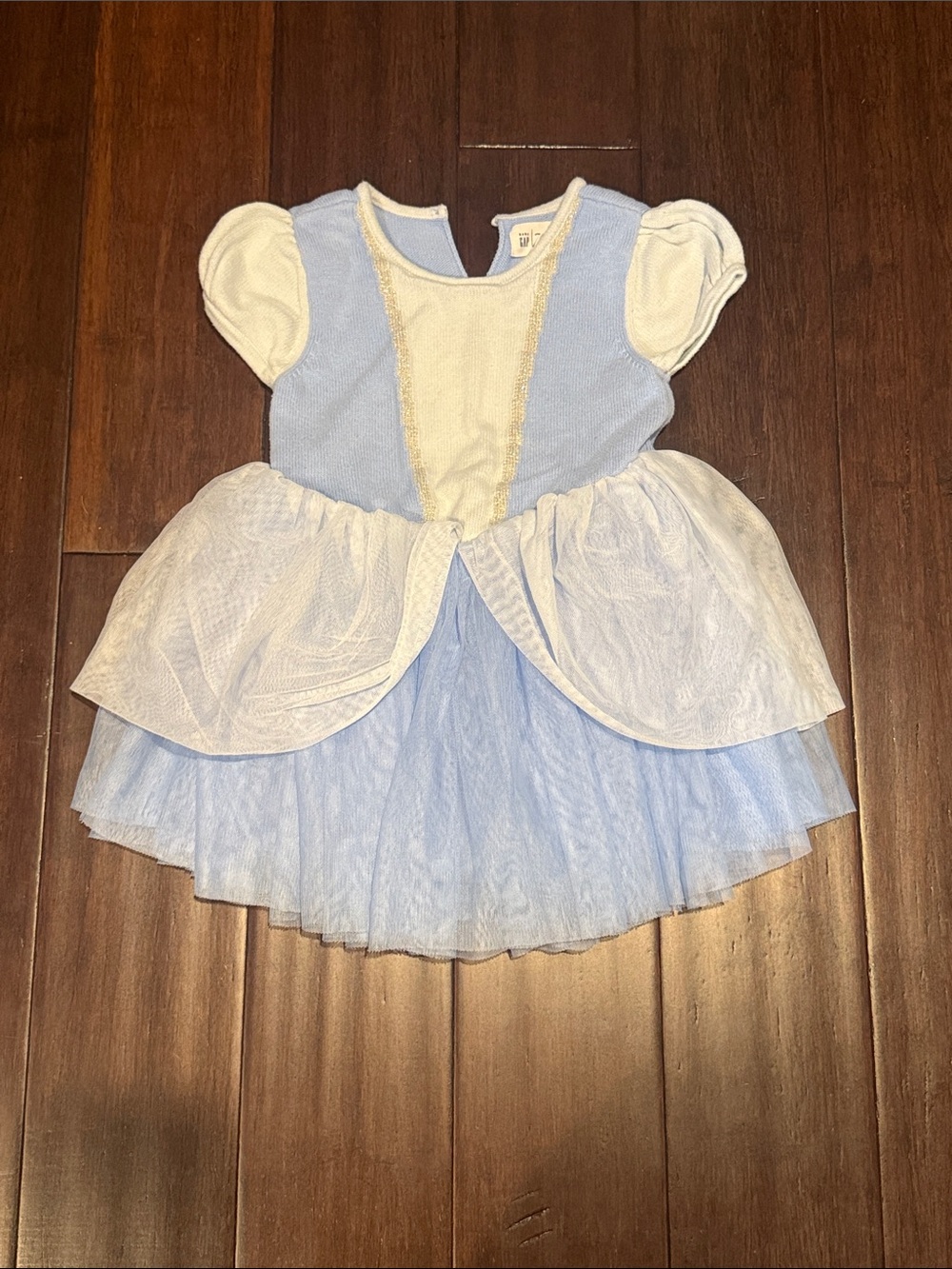 Disney Princess Cinderella Light Blue Knit & Tulle Costume Dress 3T Baby Gap